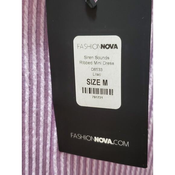 Fashion Nova Women's Purple Polyester Boat Neck Short Sleeve Knee Length Dress M - Picture 8 of 12